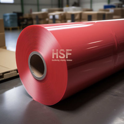 فيلم HDPE أحمر ضبابي ضبابي 120 ميكرومتر للطلاء الداخلي للشرائط المختلفة والطباعة والتغليف