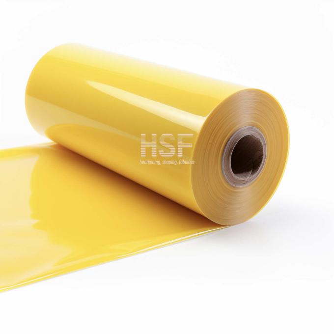 60Î¼m Yellow CPP Cast Polypropylene Film product sample showing texture and color consistency