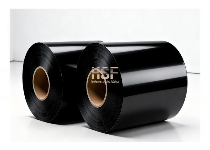 Close-up view of 80μm Black CPE Base Film surface texture